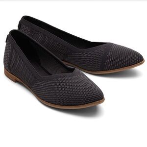 Toms Jutti Neat Flats in Black Repreve Knit
